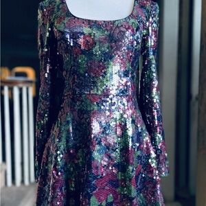 Dress the Population Sequin Embellished Dress